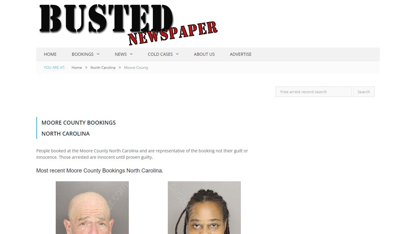Moore County, NC Mugshots - BUSTEDNEWSPAPER.COM